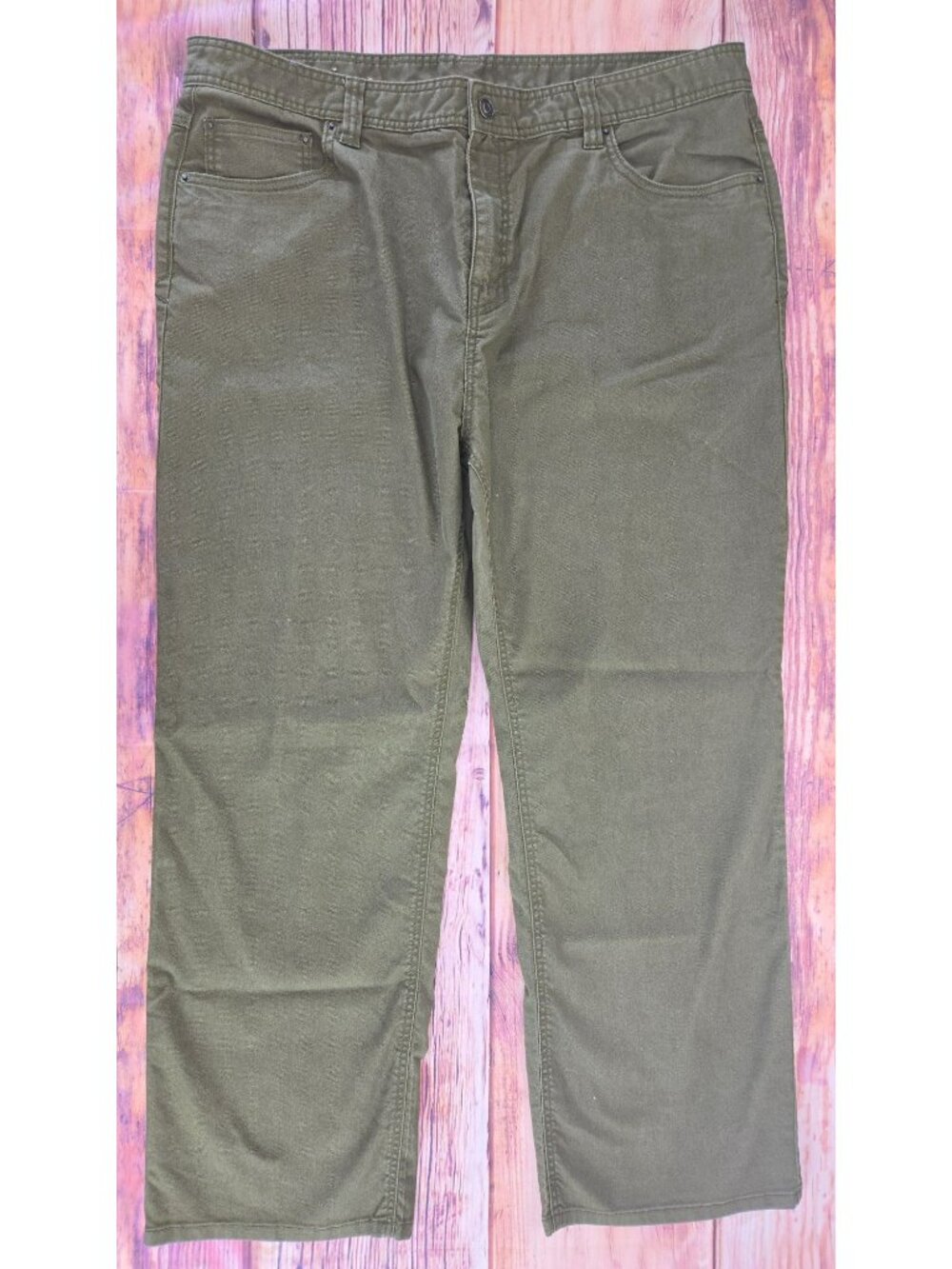 Prana Mens Olive Jeans Size 42x30